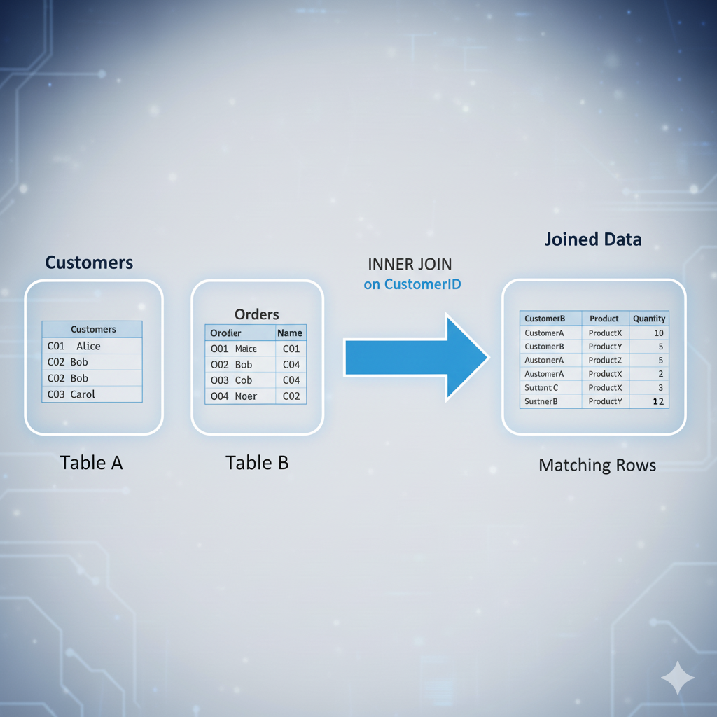 Usa INNER JOIN en lugar de WHERE para unir tablas